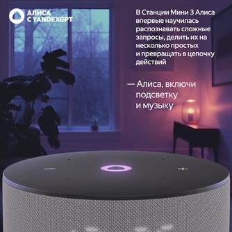 Умная колонка Яндекс Станция Мини 3 Серая