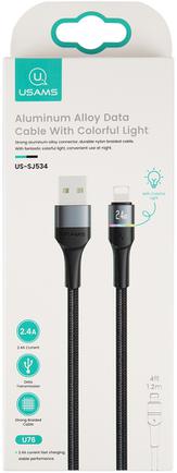 Кабель Usams U76 USB to Apple Lightning 1.2m Black