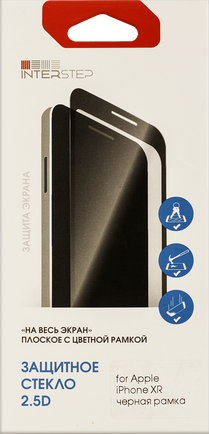 Защитное стекло InterStep 2.5D для Apple iPhone XR Black