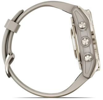 Умные часы Garmin Epix Pro (Gen 2) Sapphire 42mm Soft Gold, с золотистым ремешком