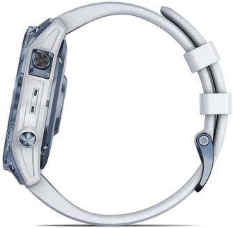 Умные часы Garmin Fenix 7 Sapphire Solar 47mm Mineral Blue Titanium, с ремешком Whitestone