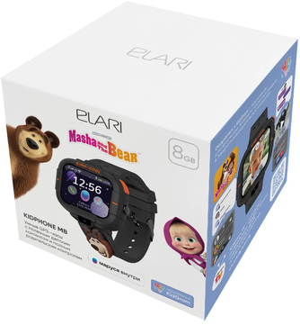 Умные часы Elari KidPhone «Маша и Медведь» Чёрные