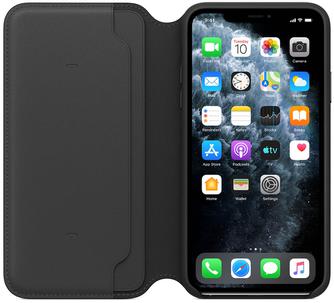 Чехол-книжка Apple Leather Folio для iPhone 11 Pro Max Чёрный
