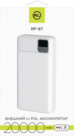 Портативное зарядное устройство Red Line RP-87 20000mAh White