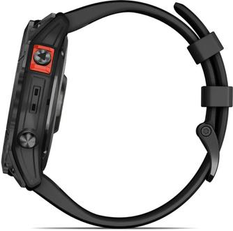 Умные часы Garmin Fenix 7X Solar 51mm Slate Gray, с чёрным ремешком