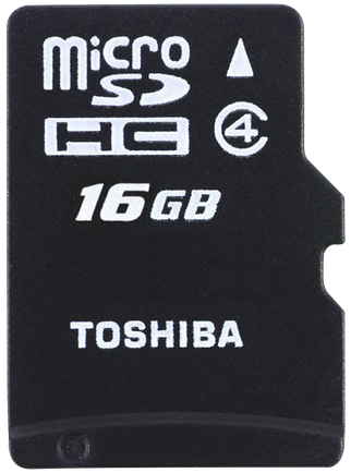 Карта памяти Toshiba Standart microSD Class 4 16GB с адаптером