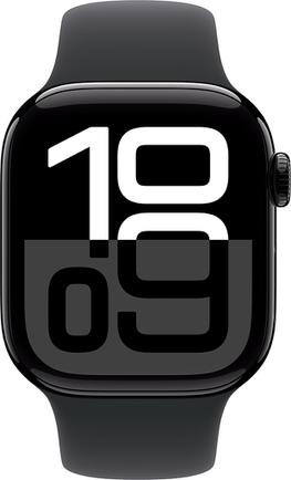 Умные часы Apple Watch Series 10 42mm Aluminum Case Jet Black с чёрным ремешком S/M (без SIM)