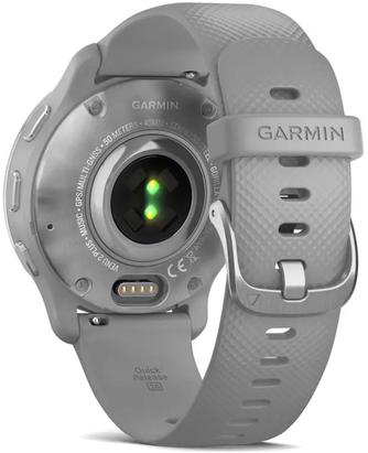 Умные часы Garmin Venu 2 Plus 43mm Silver, с серым ремешком