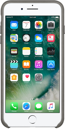 Клип-кейс Apple Leather Case для iPhone 7 Plus Storm Gray