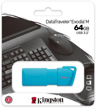 USB-накопитель Kingston DataTraveler Exodia M 64GB USB 3.2 Gen 1 голубой