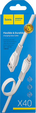 Кабель Hoco X40 USB to Apple Lightning 1m White