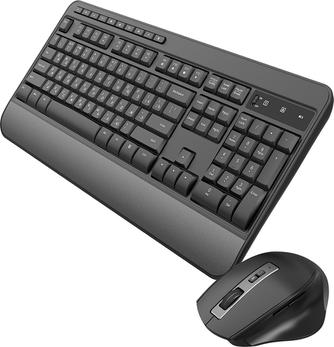 Комплект клавиатура и мышь Oklick S290W беспроводные Black