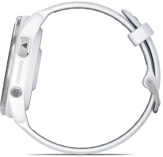 Умные часы Garmin Forerunner 965 47mm Titanium/Whitestone, с серым ремешком