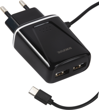 Зарядное устройство Borofone BA50A с кабелем USB-C Black