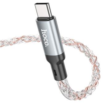 Кабель Hoco U112 Shine USB Type-C to USB Type-C 1m Gray