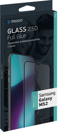 Защитное стекло Deppa Full Glue для Samsung Galaxy M52 0.33mm Black