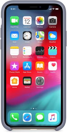 Клип-кейс Apple Silicone Case для iPhone Xs «Тёмная лаванда»