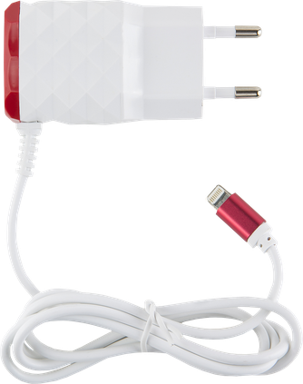 Зарядное устройство Red Line NC-2.1AC Apple Lightning Red