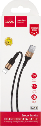 Кабель Hoco RA3 USB to Apple Lightning 1m Black