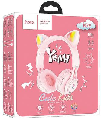 Наушники Hoco W39 Cat Ear Pink