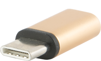 Адаптер Red Line microUSB to USB-C Gold
