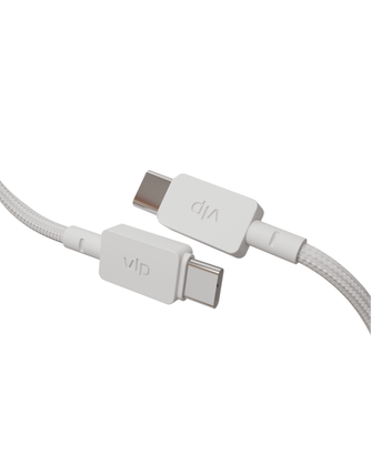 Кабель VLP Nylon Cable USB-C to USB-C 1.2m White