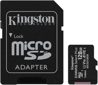 Изображение товара Карты памяти Kingston Canvas Select Plus microSDXC 128GB с адаптером
