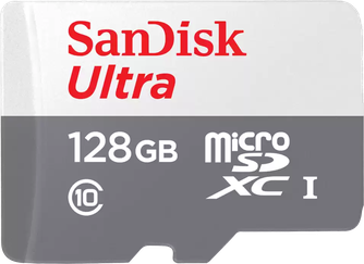 Карта памяти SanDisk Ultra microSDXC UHS-I128GB Class 10 SDSQUNR-128G-GN6TA  с адаптером