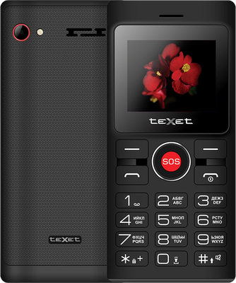 Мобильный телефон teXet TM-106 Black/Red