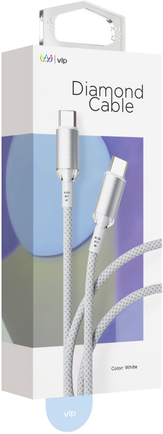 Кабель VLP Diamond Cable USB-C to USB-C 1.2m White