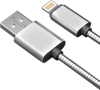 Кабель Akai Metall USB to Apple Lighting 1m Silver