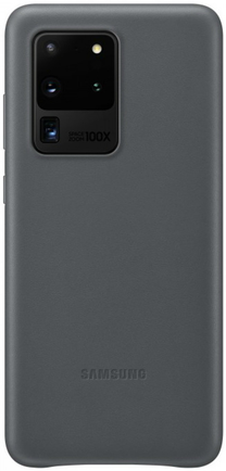 Клип-кейс Samsung Leather Cover S20 Ultra Gray