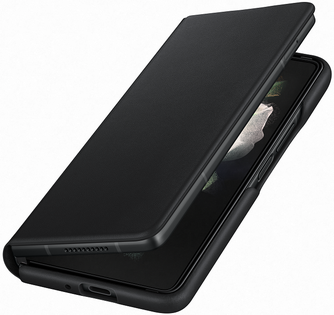 Чехол-книжка Samsung Leather Flip Cover Z Fold3 Black