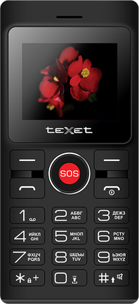 Мобильный телефон teXet TM-106 Black/Red