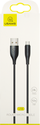 Кабель Usams SJ268 USB to microUSB 1m Black