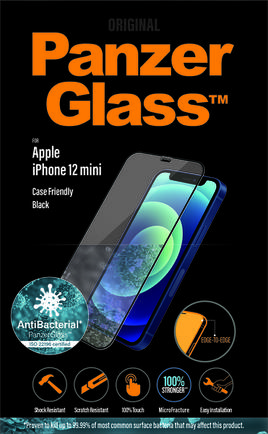Защитное стекло PanzerGlass AntiBacterial для Apple iPhone 12 mini глянцевое