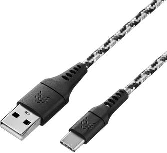 Кабель Rocket Contact USB to USB-C 3A 1m Black/White