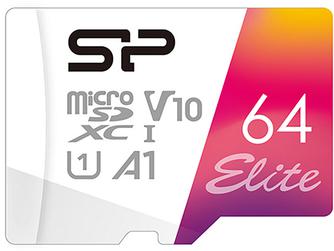 Карта памяти Silicon Power Elite microSDXC UHS-I Class 10 64GB с адаптером