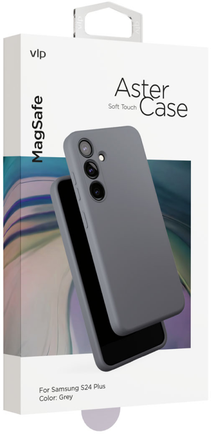 Клип-кейс VLP Aster Case с MagSafe для Samsung Galaxy S24+ серый