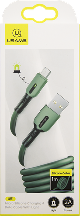Кабель Usams SJ432 USB to microUSB 1m Green