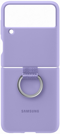 Клип-кейс Samsung Silicone Cover with Ring Z Flip3 с креплением-кольцо Lavender