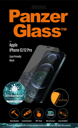 Защитное стекло PanzerGlass AntiBacterial для Apple iPhone 12/12 Pro глянцевое