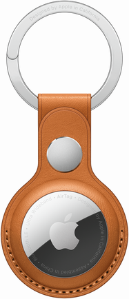 Чехол-брелок Apple AirTag Leather Key Ring «Золотистая охра»