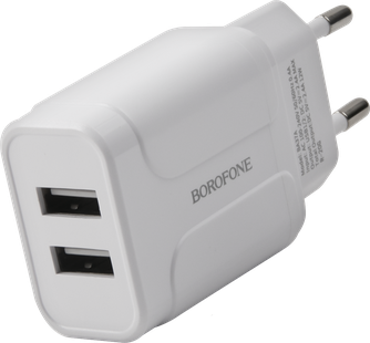 Зарядное устройство Borofone BA37A с кабелем Apple Lightning White