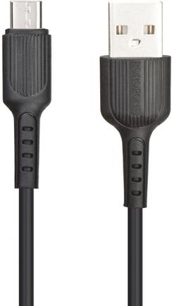 Кабель Borofone BX16 USB to microUSB 1м Black