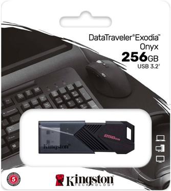 USB-накопитель Kingston DataTraveler Exodia Onyx 256GB USB 3.2 Gen 1 Black