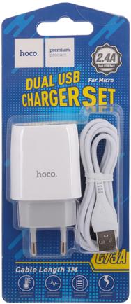 Зарядное устройство Hoco C73A microUSB White