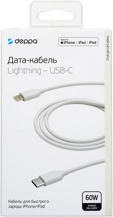 Кабель Deppa USB Type-C to Apple Lightning 1.2m White