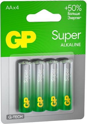 Батарейки GP Super Alkaline G-Tech AA (4 шт)
