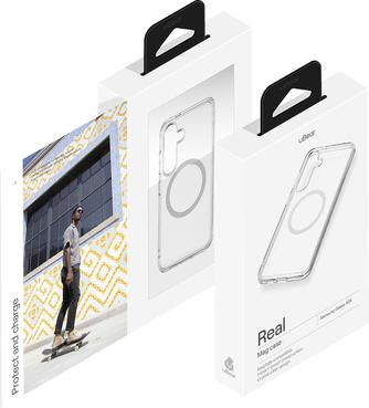 Клип-кейс uBear Real Mag Case для Samsung Galaxy S24 Transparent